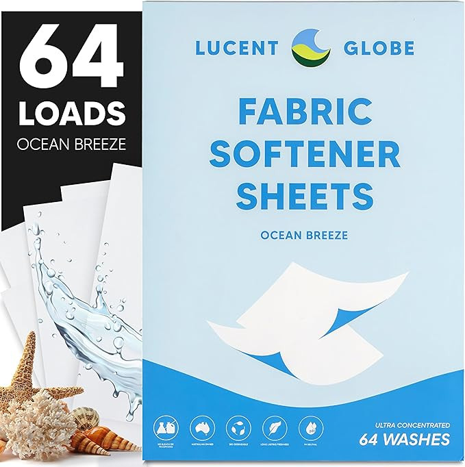 Lucent Globe Fabric Softener Sheets for Washer - Softens & Freshens Laundry, Gentle on Fabrics & ... | Amazon (US)