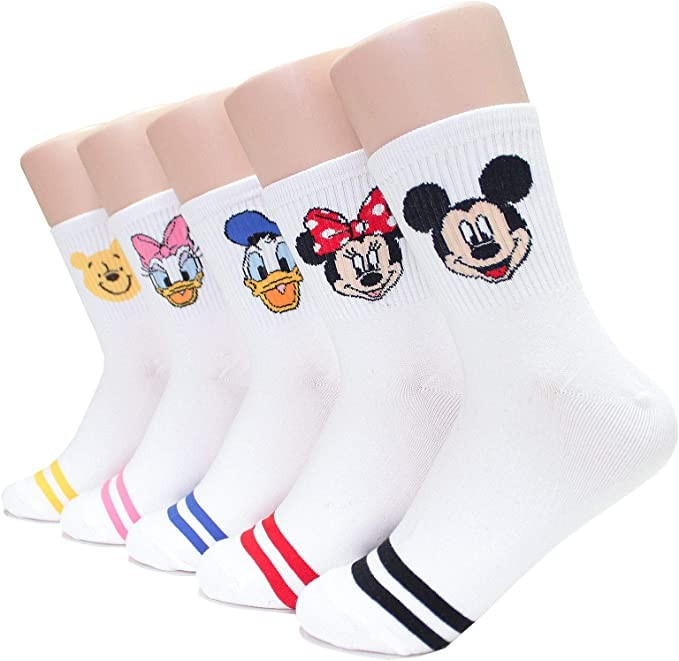 Amazon.com: EVEI Animation Character Cartoon Series Collection Women's Original Socks (D04_5 pair... | Amazon (US)