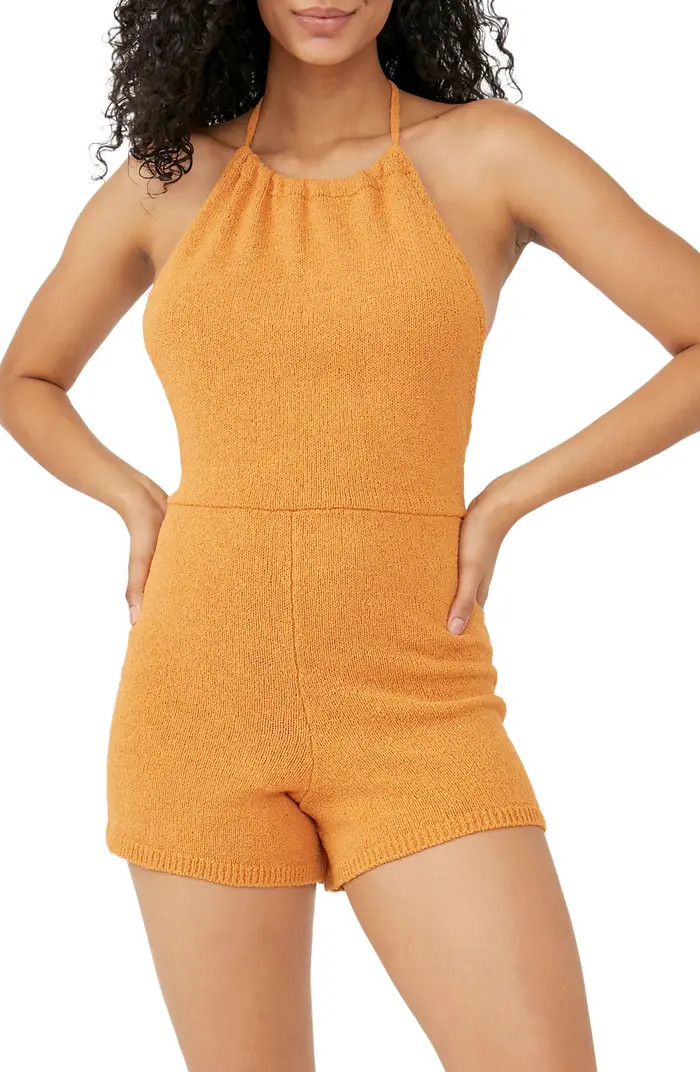 free-est Mia Halter Sweater Romper | Nordstrom