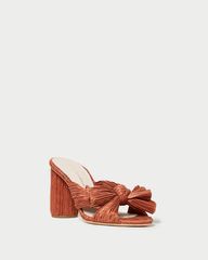 Penny Terracotta Pleated Bow Heel | Loeffler Randall