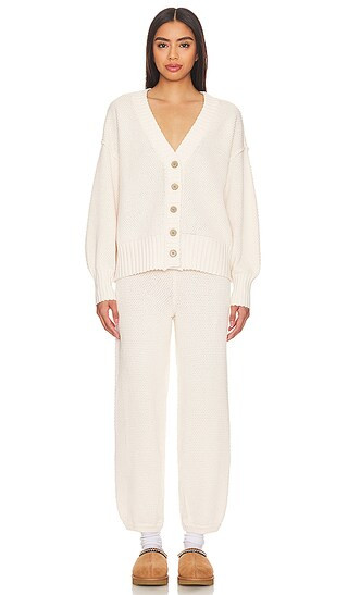 Hailee Cardi Set in Powder Sand | Revolve Clothing (Global)