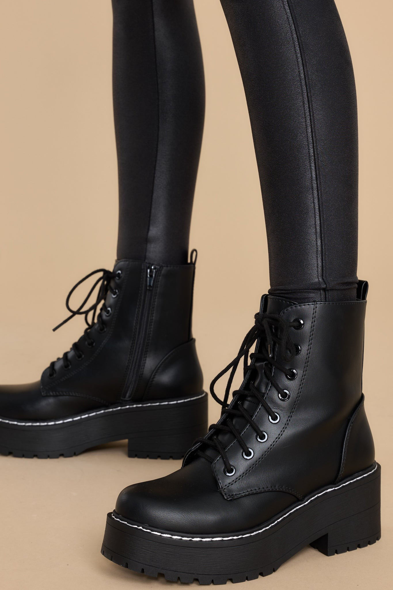 Just For Kicks Platform Lace Up Boots | Red Dress 