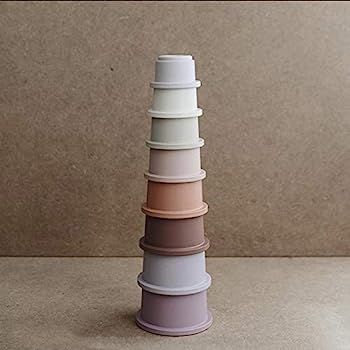 mushie Stacking Cups Toy | Made in Denmark (Petal) | Amazon (US)