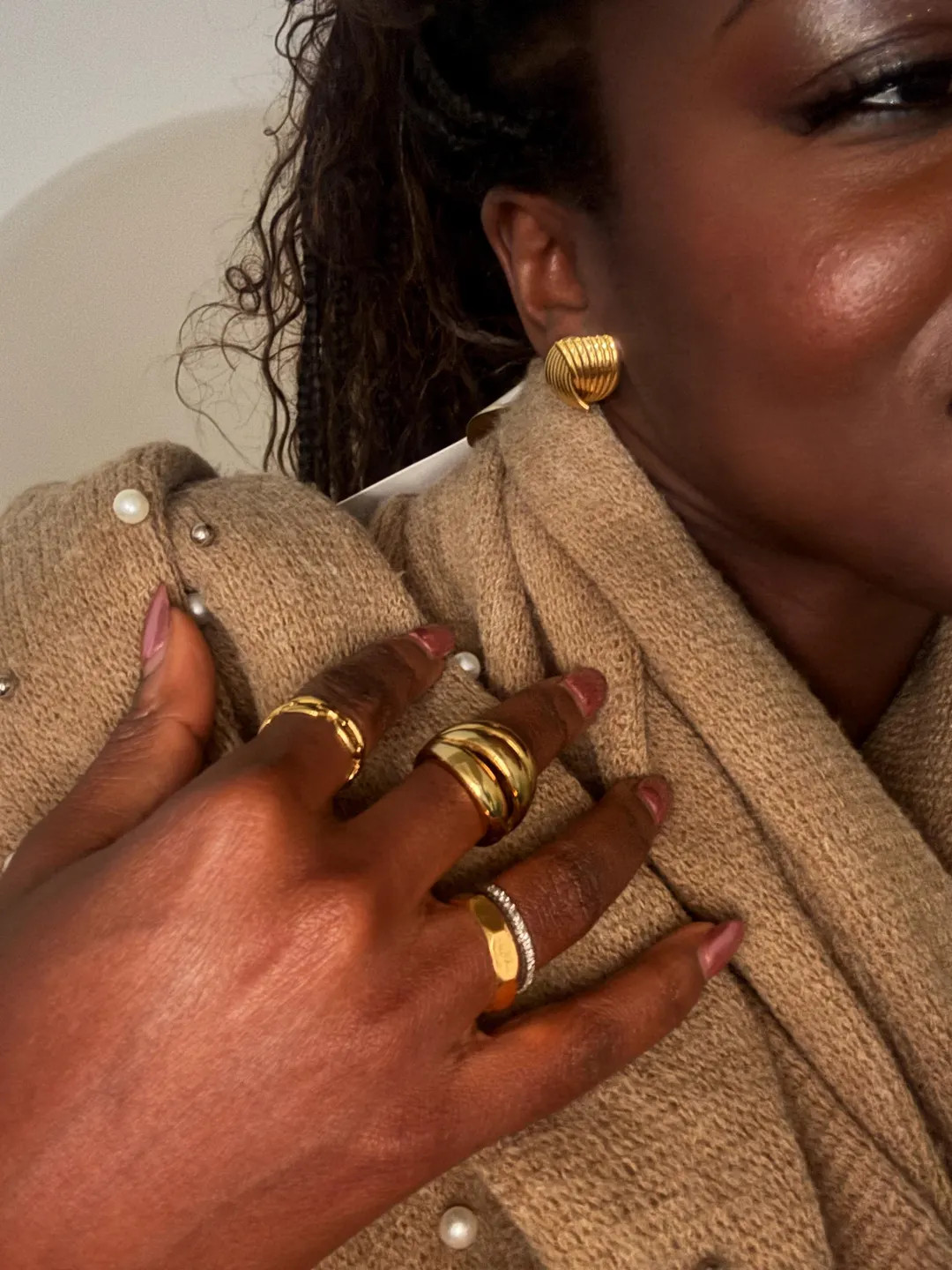 Siatta Gold Earrings - Modern Studs | Etsy (US)