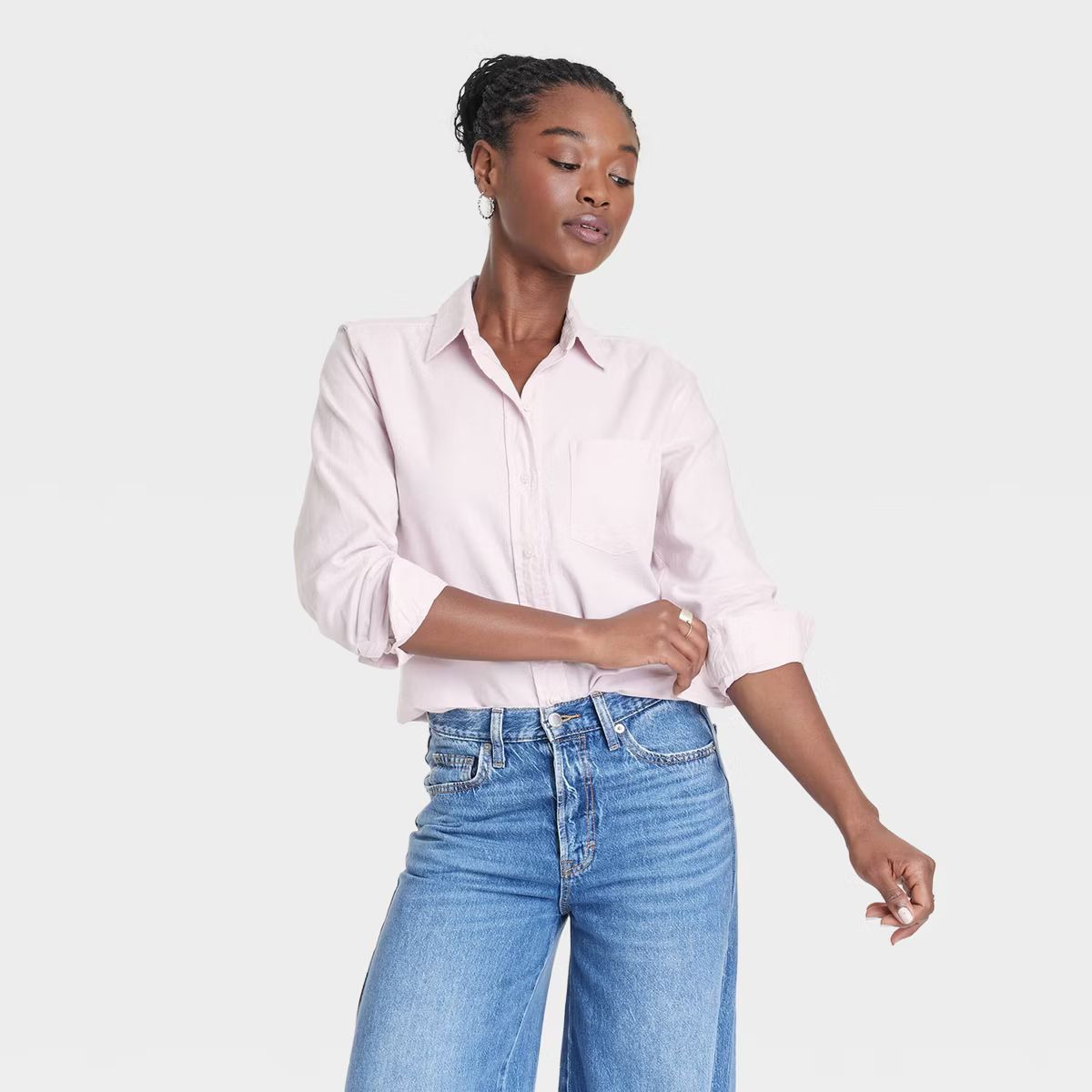 Women's Long Sleeve Collared Button-Down Shirt - Universal Thread™ | Target