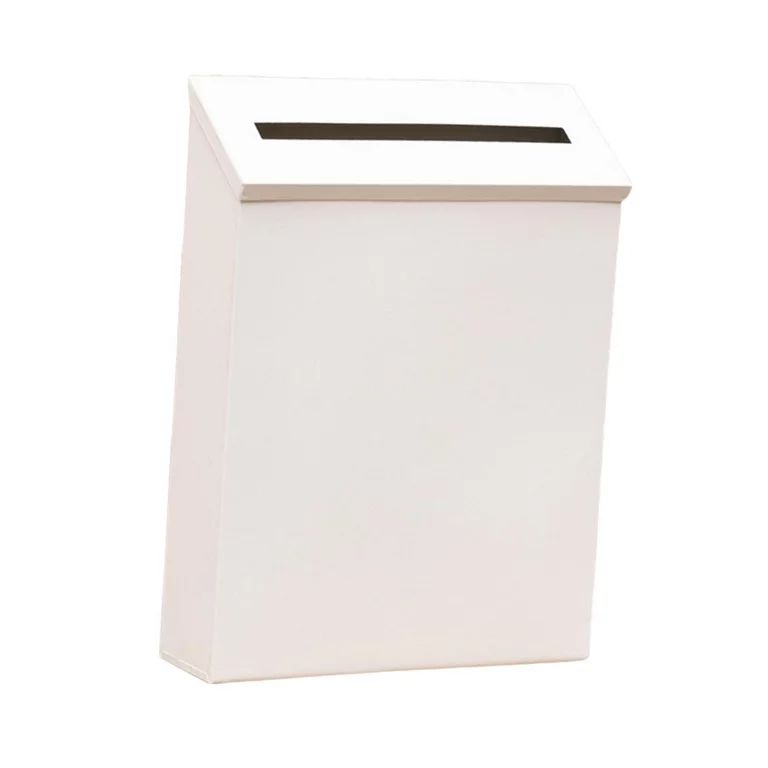 Wall Mount Mailbox Metal Postbox Newspaper Holder Box for Outside Front Door White | Walmart (US)