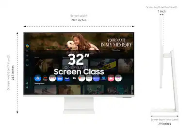Samsung - 32" M80F 4K UHD Smart Monitor with SamsungVision AI, Built In Speakers, USB-C, Ergonomi... | Best Buy U.S.
