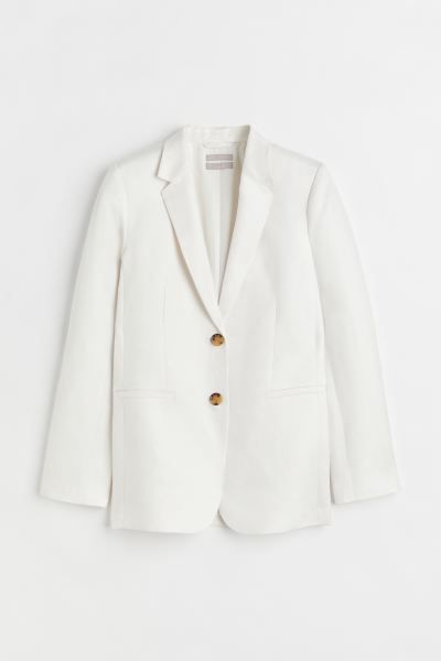 Einreihiger Blazer aus einer Viskosemischung mit Kragen, Revers und zwei Knöpfen vorn. Der Blaze... | H&M (DE, AT, CH, NL, FI)