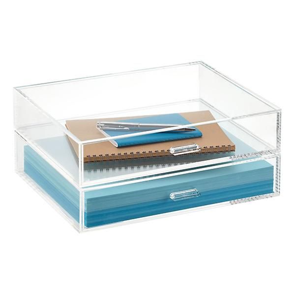 Luxe Landscape Acrylic Paper Drawer | The Container Store