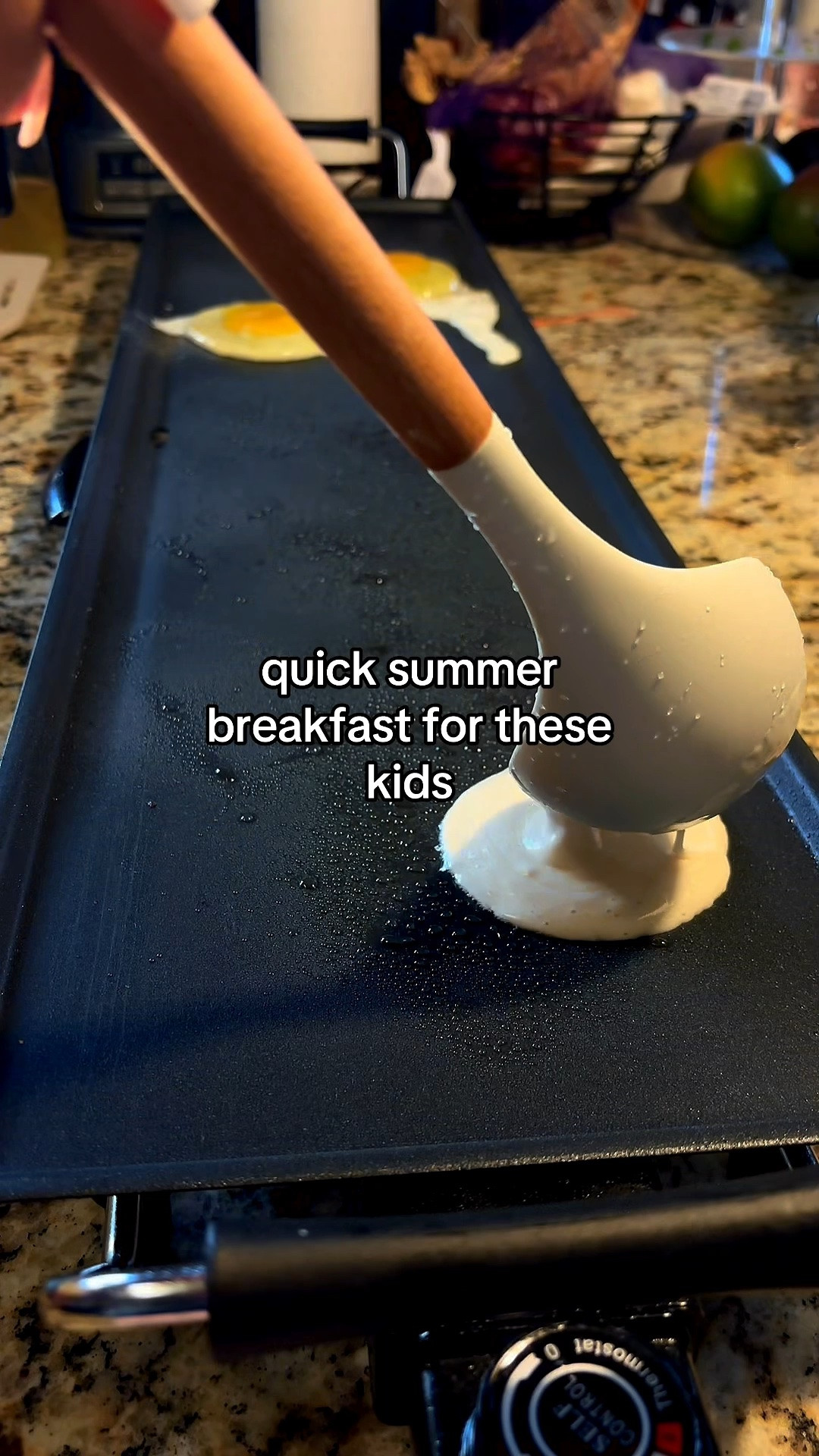 🥞 
Summer break means these kids suddenly want a full breakfast restaurant menu every morning 😭👏🏽 This XL electric griddle has been saving me SO much time because I can cook pancakes, eggs, bacon, and more ALL at once without standing in the kitchen for hours 💀 Definitely one of my favorite mom hacks for feeding everybody fast while keeping cleanup simple 👏🏽💕 #electricgriddle #pancakes #breakfastideas #cookingbreakfast

#LTKKids #LTKHome #LTKfoodie