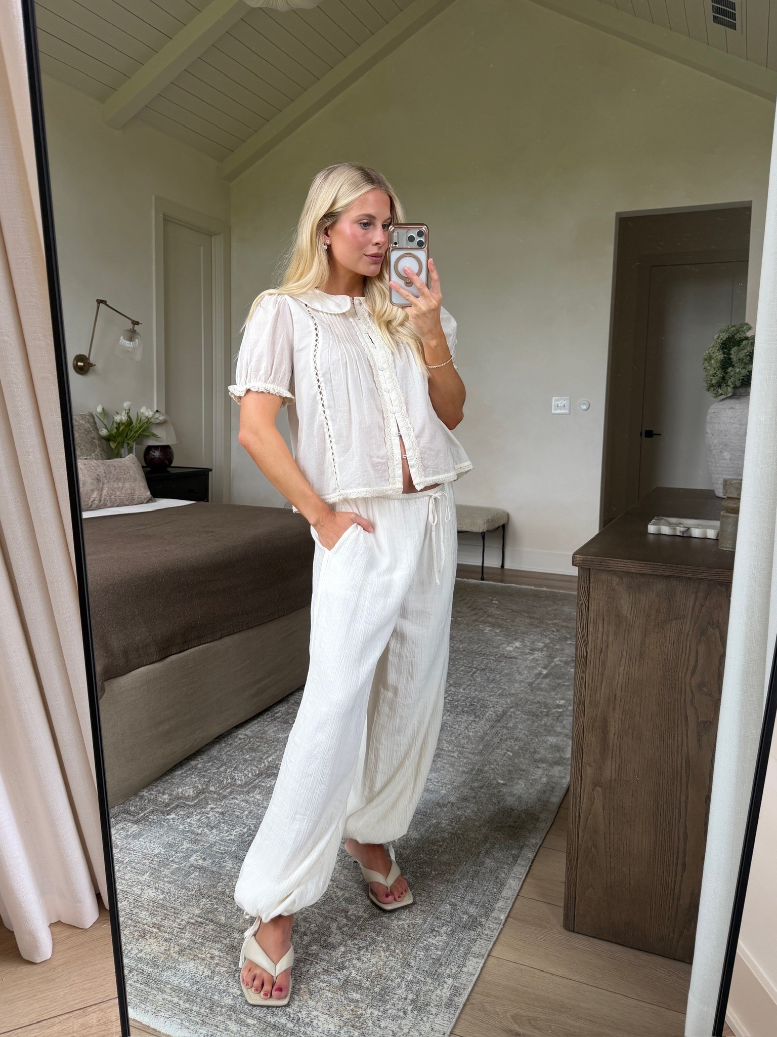 Code SHORTSAF for 15% off on top of their current sale! Wearing a med in top & bottoms (sized up for pregnancy), shoes run tts! #kathleenpost

Spring transition look, spring outfits 2026, bump friendly, maternity look

#LTKootd #LTKSeasonal #LTKBump