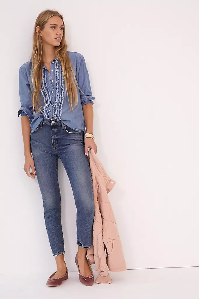 AGOLDE Toni High-Rise Slim Jeans | Anthropologie (US)