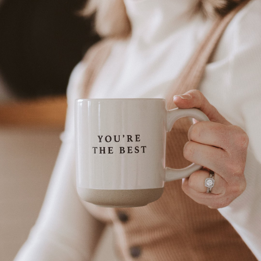 You're the Best Stoneware Coffee Mug Mom Christmas Gift Father's Day Gift Christmas Gift for Dad ... | Etsy (US)