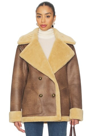Free People x We The Free Mari Reversible Coat In Tan Cream Combo from Revolve.com | Revolve Clothing (Global)