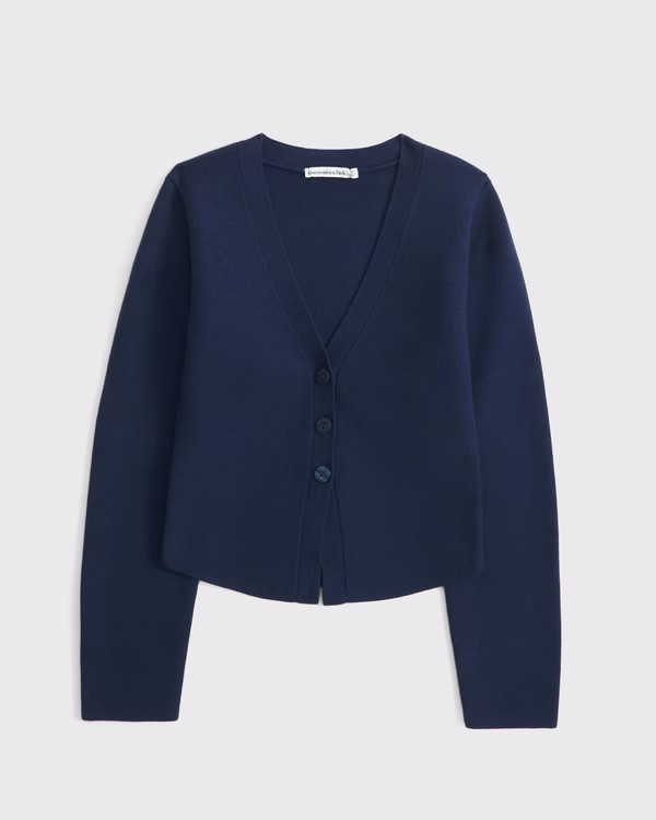 Women's LuxeLoft Barrel Sleeve Cardigan | Women's New Arrivals | Abercrombie.com | Abercrombie & Fitch (UK)