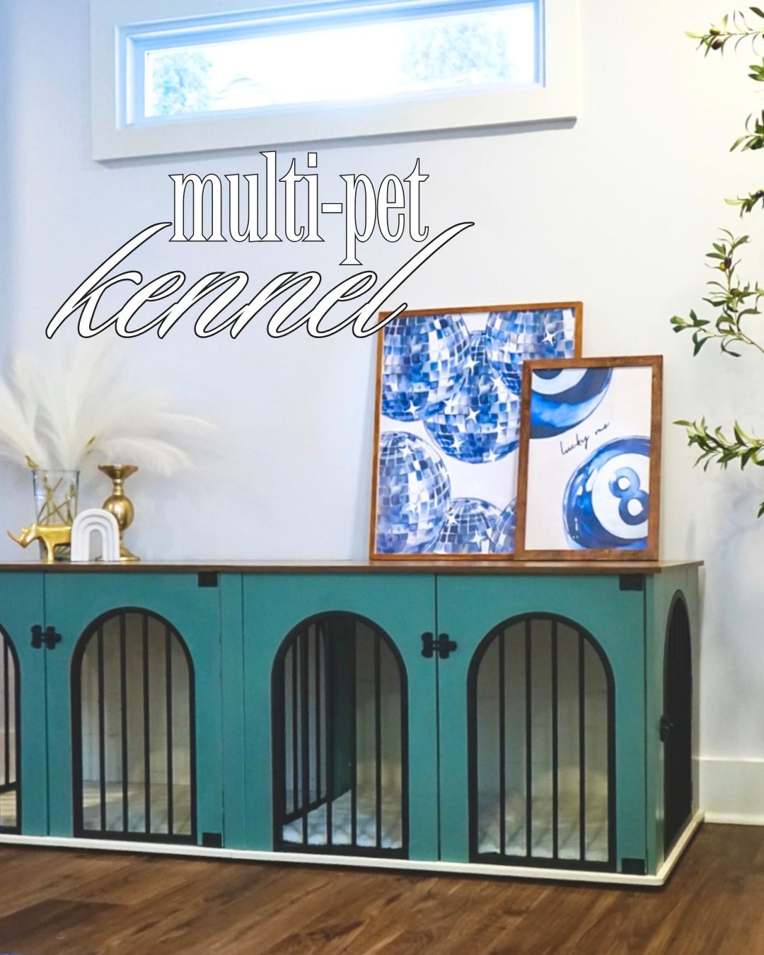 Our pet kennel is genuinely my favorite piece of furniture! It perfectly fits our English Bulldogs and also has a sturdy top, making it fun for entryway decor. We got the white version and I painted ours an accent color! Adding a few options here! 

home decor / pet kennel / pet furniture / amazon decor / amazon furniture  

 #LTKHome #LTKSaleAlert