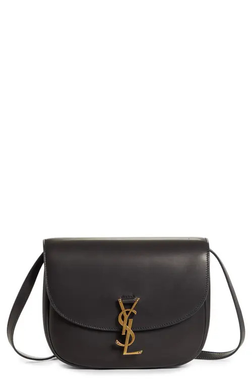 Saint Laurent Large Kaia Monogram Leather Crossbody Bag in Noir at Nordstrom | Nordstrom