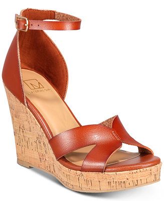 Material Girl Bretta Wedge Sandals, Created for Macy's & Reviews - Sandals & Flip Flops - Shoes -... | Macys (US)