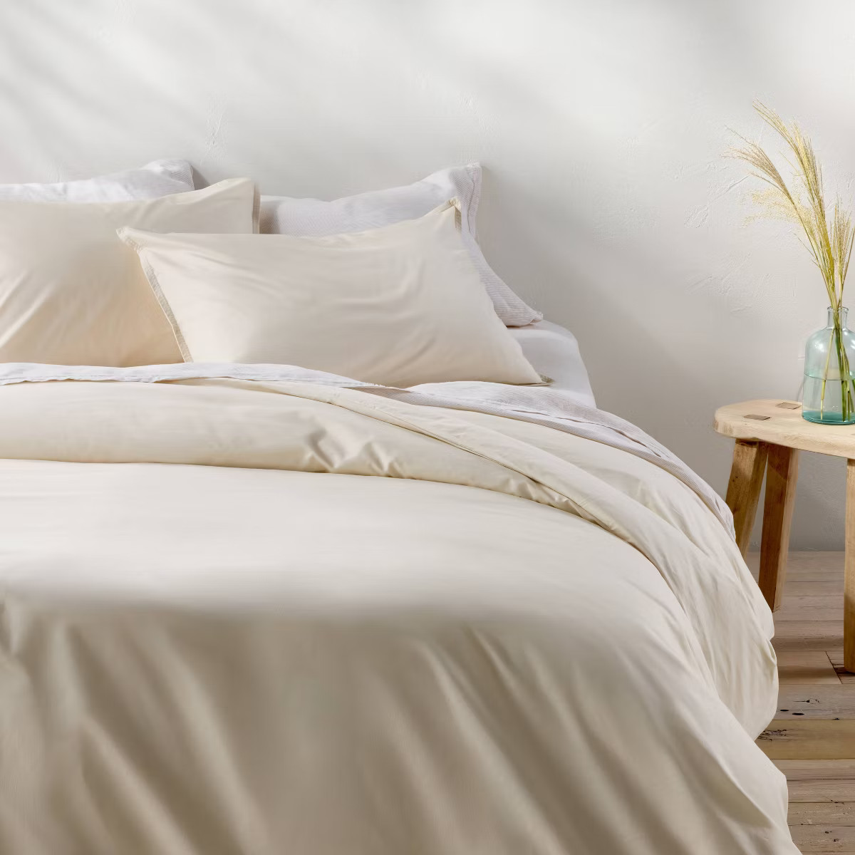 King Cotton Percale Duvet Set Natural - Casaluna™ | Target