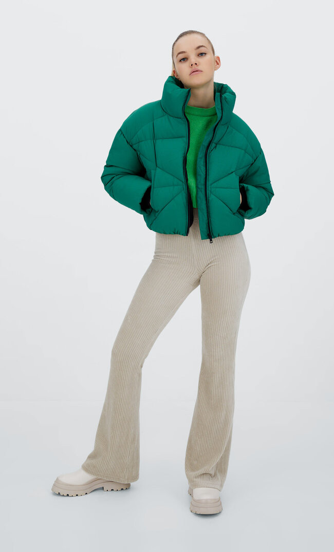 Puffer gilet - Women's Jackets | Stradivarius United Kingdom | Stradivarius (UK)