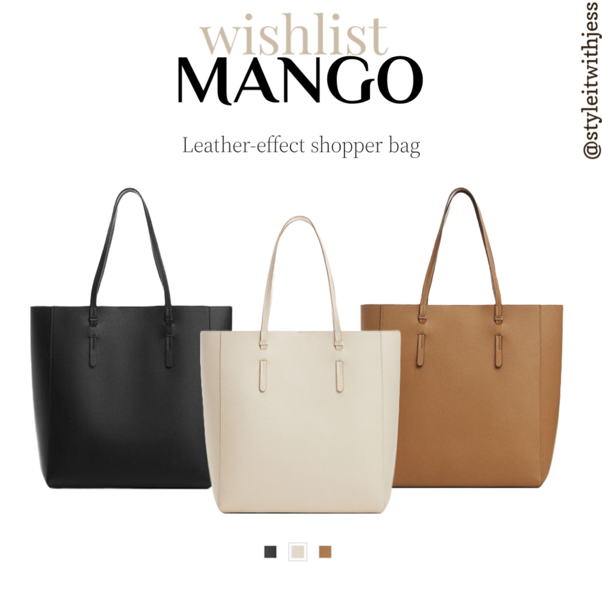 MANGO leather effect shopper bag 👜 

#LTKover40 #LTKstyletip #LTKworkwear