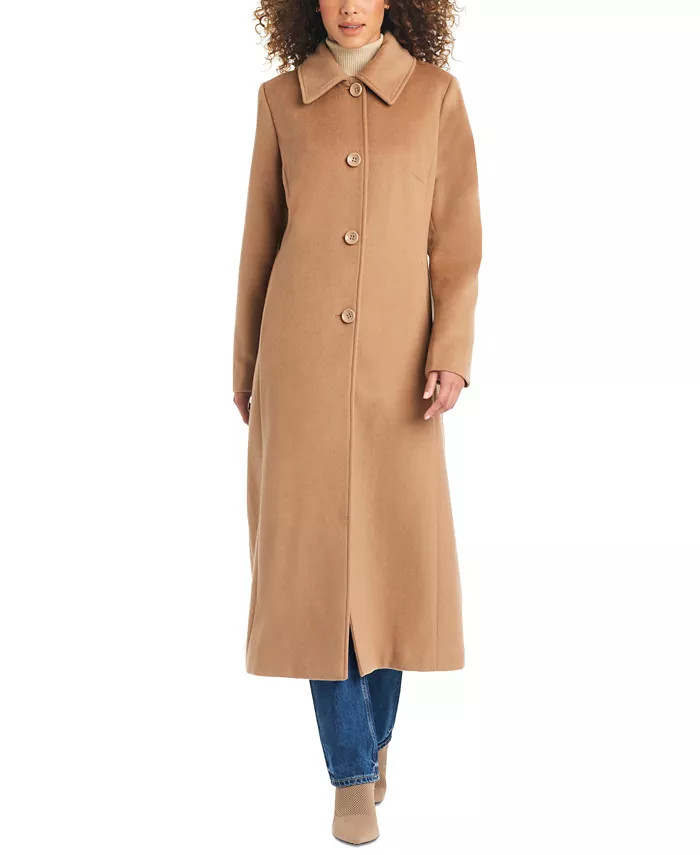 Jones New York Women's Single-Breasted Maxi Coat - Macy's | Macy's