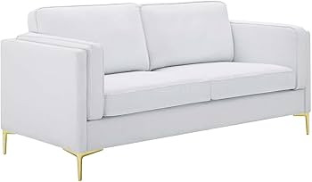 Modway Kaiya Upholstered Fabric Sofa, 33.5 x 71 x 32, White | Amazon (US)