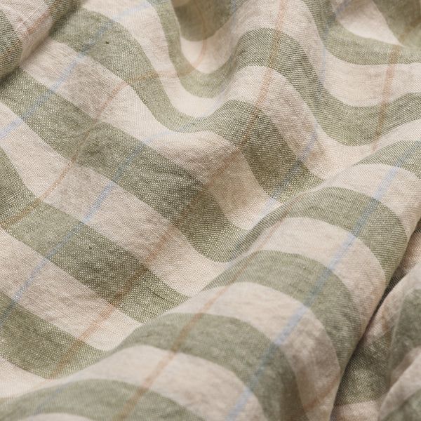 Pear Check Stripe Linen Pillowcases (Pair) | Piglet