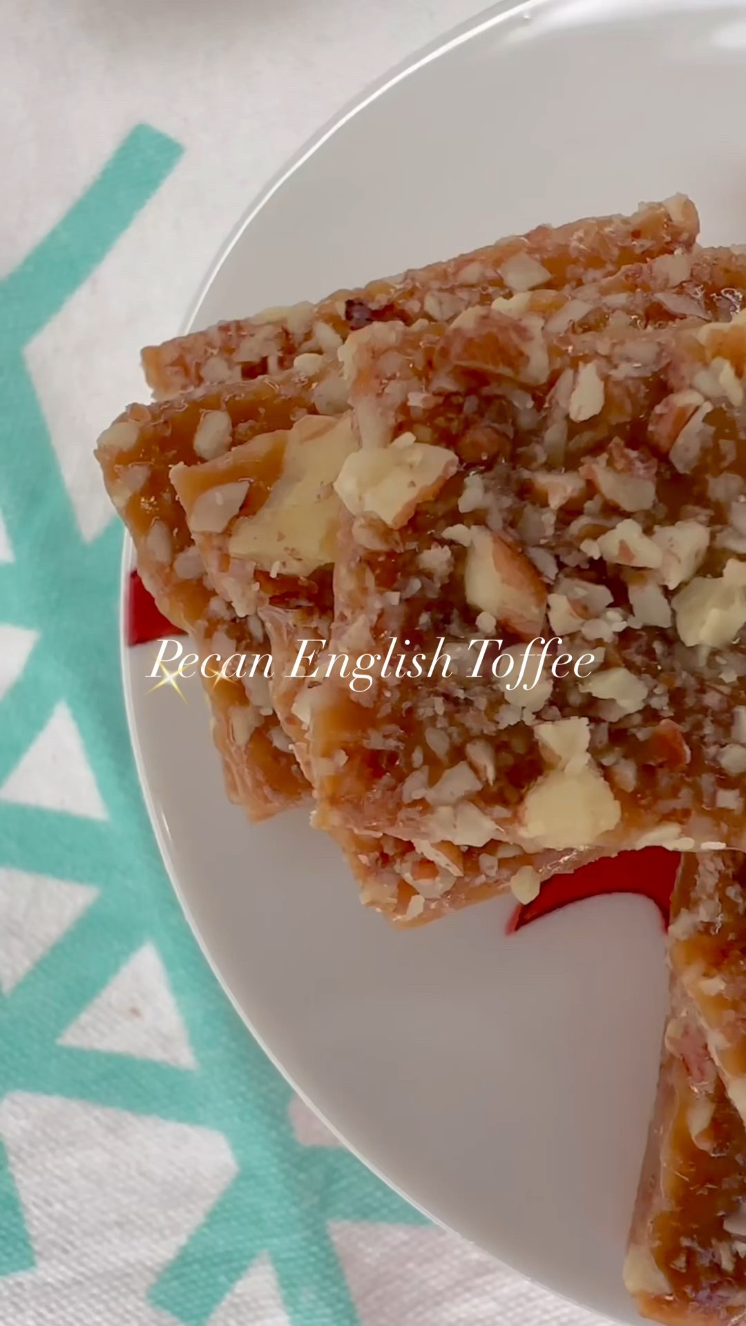 This English toffee is a Christmas must in our house—and it’s always a crowd favorite. 🎄 It’s my grandpa’s recipe, so you know it’s a good one. It’s easier than it sounds; just be sure to use a candy thermometer since the temperature needs to be spot on.  You can find the full recipe at www.stayingblonde.com.

#LTKHoliday #LTKHome #LTKfoodie