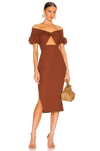 YAURA Toni Dress in Brown from Revolve.com | Revolve Clothing (Global)