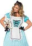 Leg Avenue Women's Plus Size Alice in Wonderland Costume, Blue/White | Amazon (US)