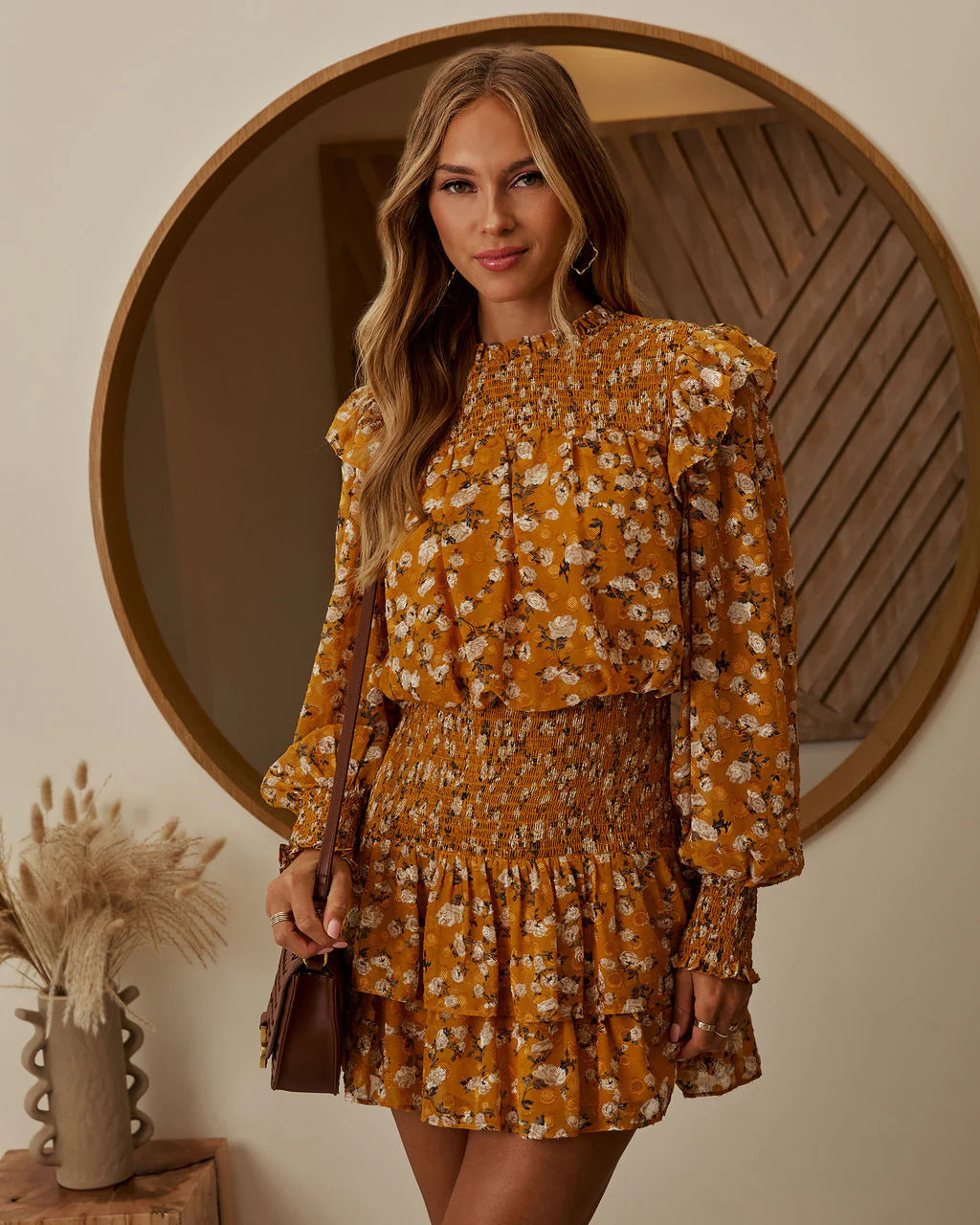 Field Dreams Tiered Floral Mini Dress | VICI