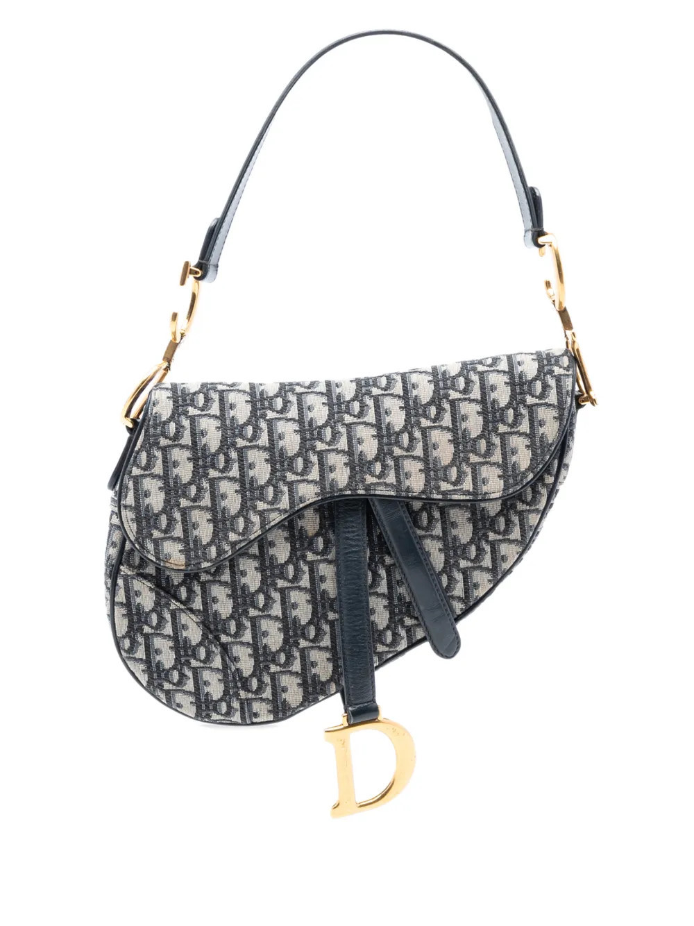 Christian Dior Pre-Owned 2020 Oblique Canvas Saddle Bag shoulder bag - Blue | Farfetch Global