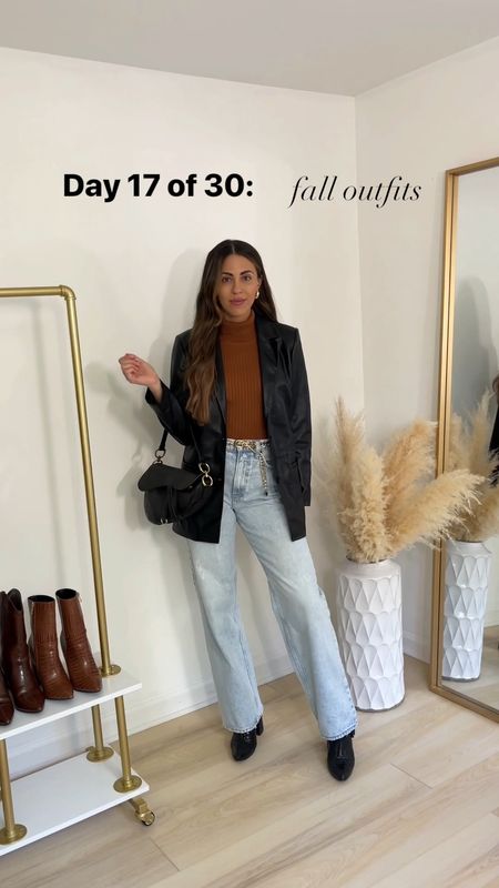 Fall outfit inspo — rust sleeveless turtleneck (small) styled with a leather jacket (small) and my favorite Abercrombie denim jeans (26)

Autumn outfit | Abercrombie | lulus | leather jacket outfit | fall style 

#LTKSale #LTKstyletip #LTKSeasonal