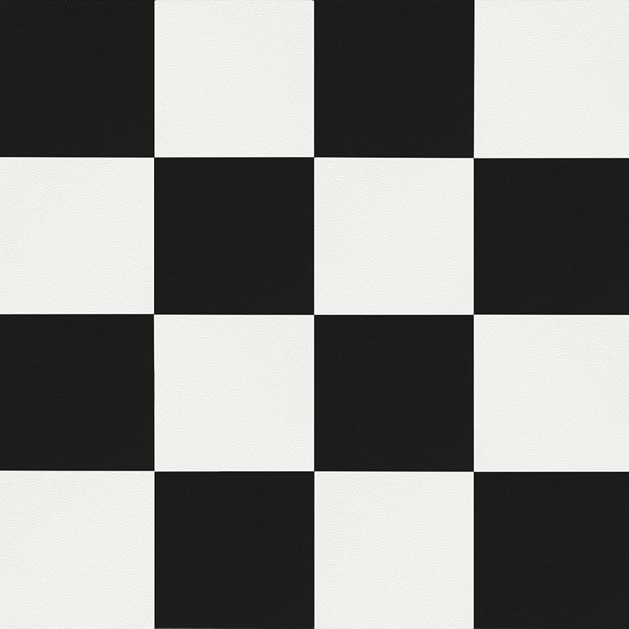 40Pcs Peel and Stick Floor Tile Black and White, Covered 40 Sq.Ft, 11.8in X 11.8in Vinyl Flooring... | Amazon (US)