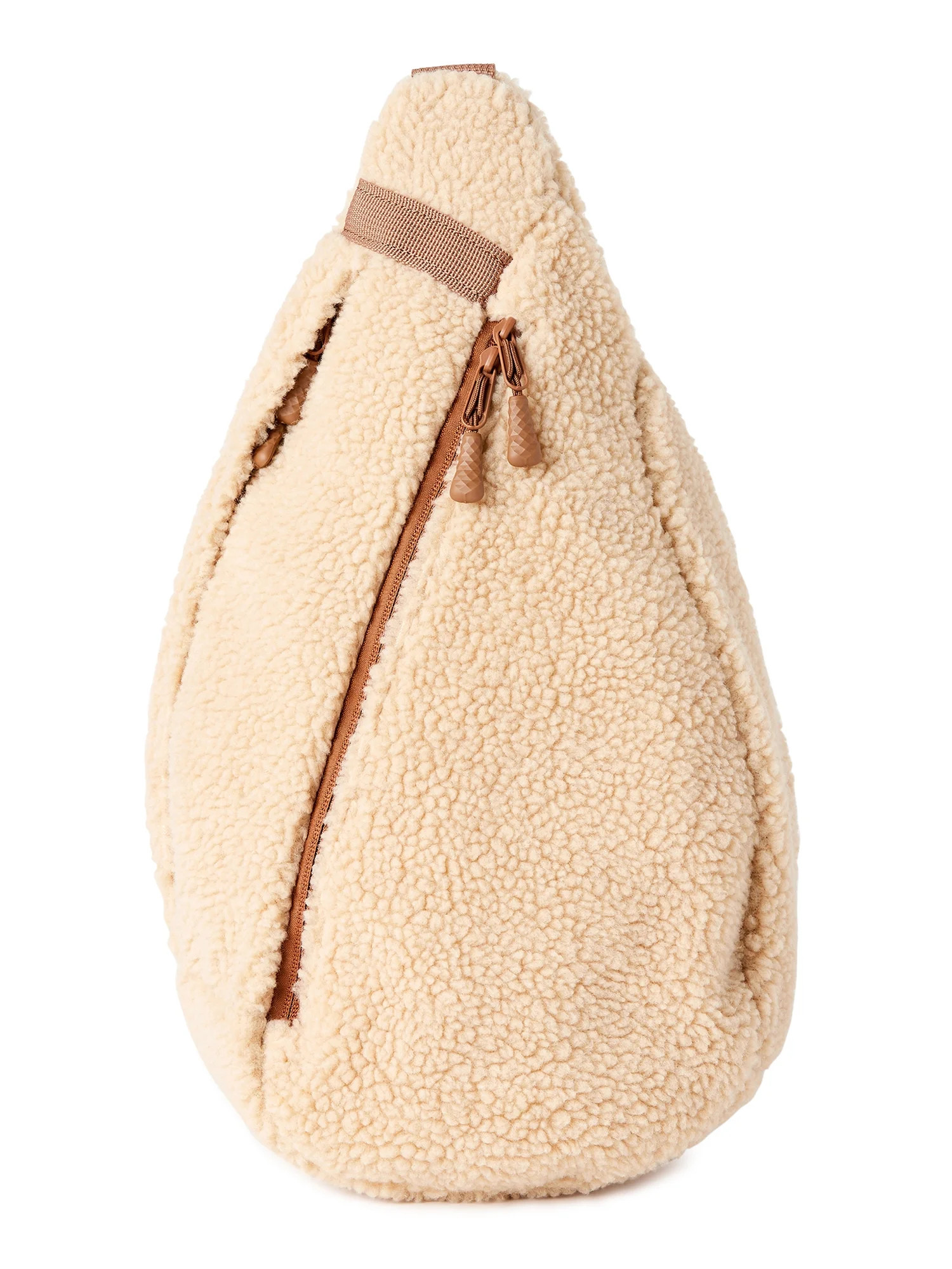 No Boundaries Women's Hands Free Zip Sling Bag Natural | Walmart (US)