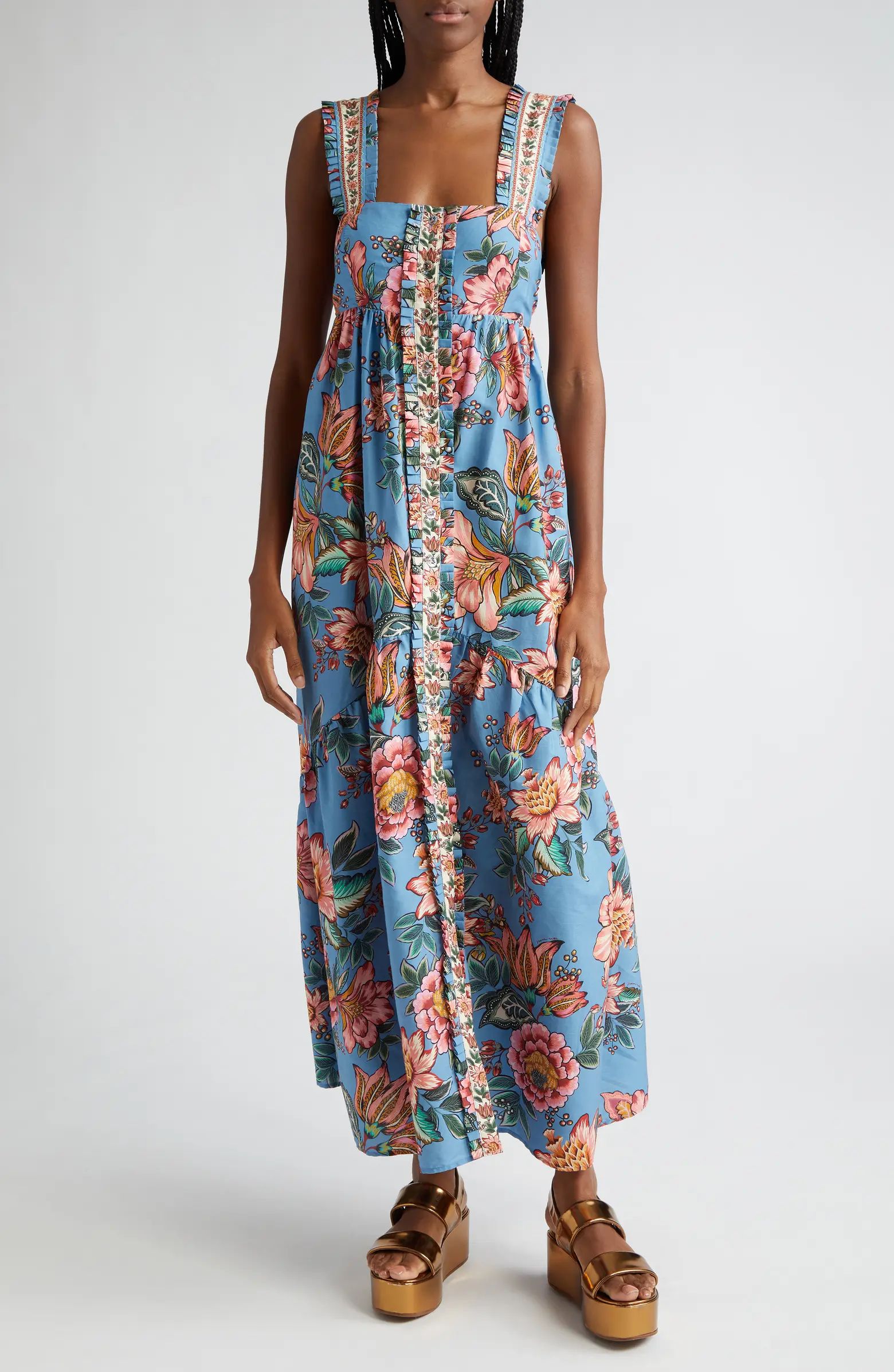 Wonderful Bouquet Button Front Maxi Dress | Nordstrom