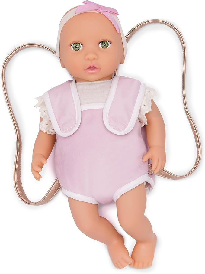 LullaBaby – 14-inch Realistic Baby Doll – Carrier Travel Accessory – Fair Skin Tone & Green... | Amazon (US)