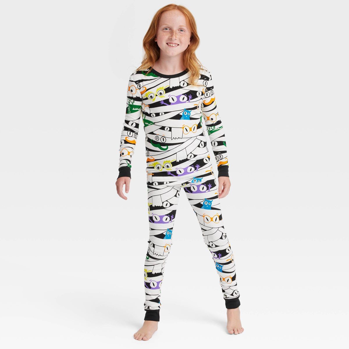 Kids' Glow-In-The-Dark Mummy Halloween Matching Family Pajama Set - Hyde & EEK! Boutique™ White | Target