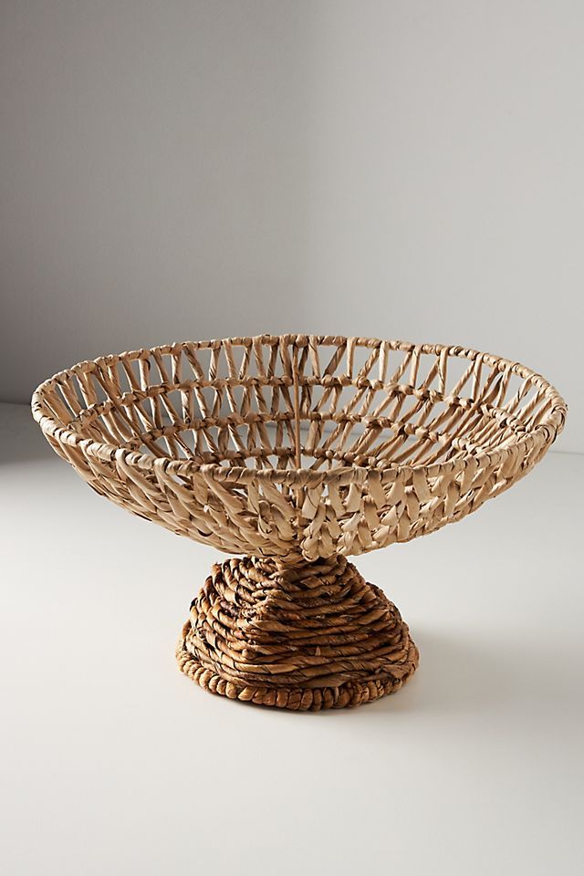 Woven Pedestal Fruit Basket | Anthropologie (US)