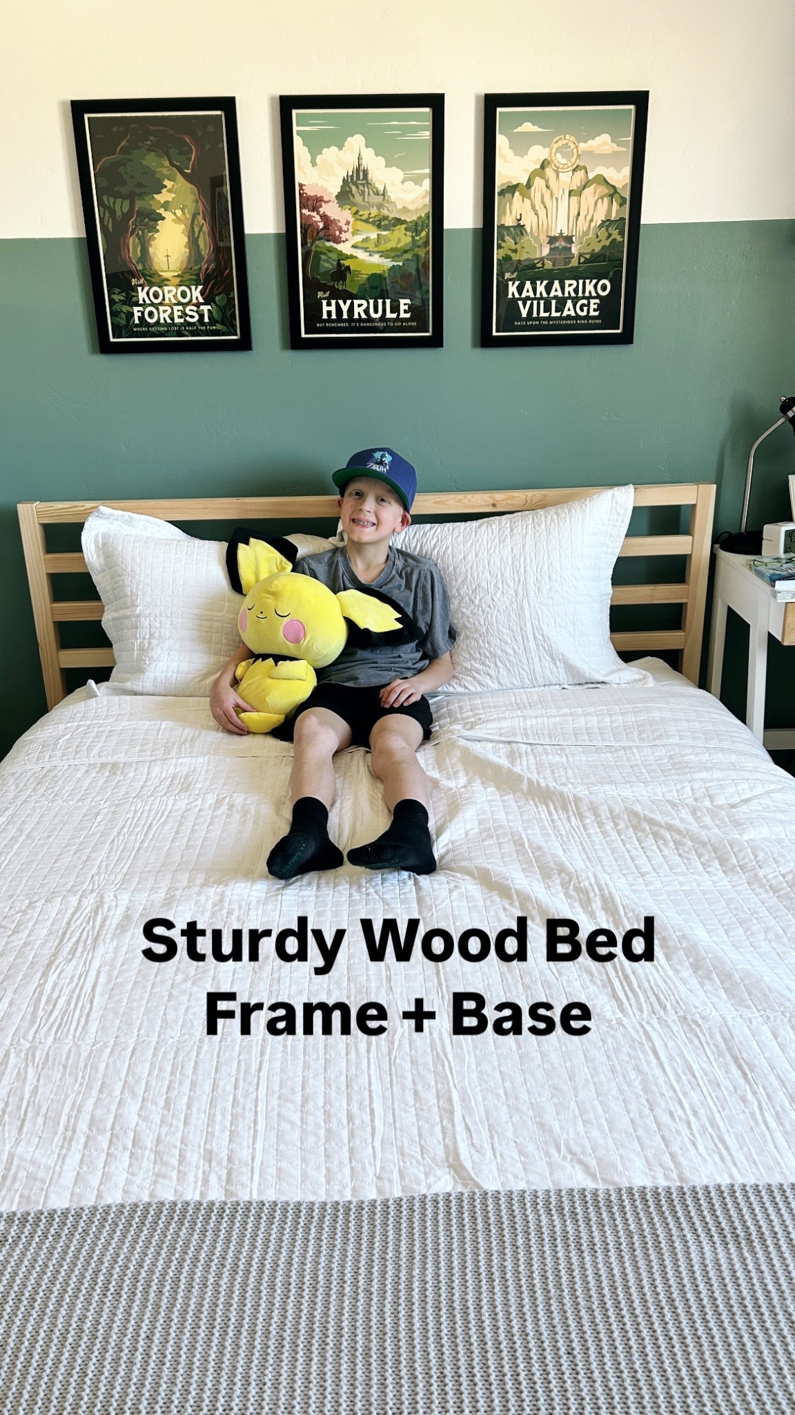 We love this classic wood bed frame and base. We bought a queen size and couldn’t be happier! Assembly was pretty simple and we grabbed the queen sized Sleepy Basic Hybrid mattress and it’s amazing. It is a tiny bit softer than our normal pick and we liked it more than any Ikea mattress! We are so happy with this bed set up! 

#LTKKids #LTKHome