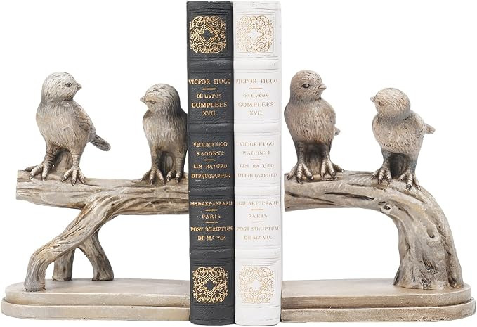 Decorative-Bookends Birds Book-Ends Heavy Duty - Unique Book Ends to Hold Books Heavy Duty Antiqu... | Amazon (US)