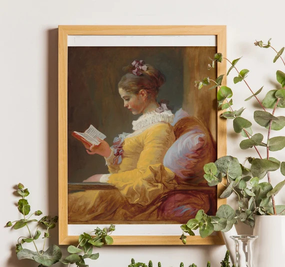 Jean Honore Fragonard Young Girl Reading Book Print Woman | Etsy | Etsy (US)
