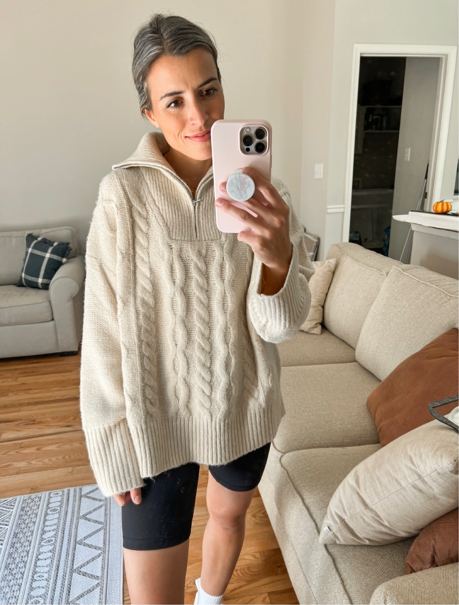 Soft 1/4 zip finally online! 
Wearing size medium 

#LTKunder50 #LTKstyletip