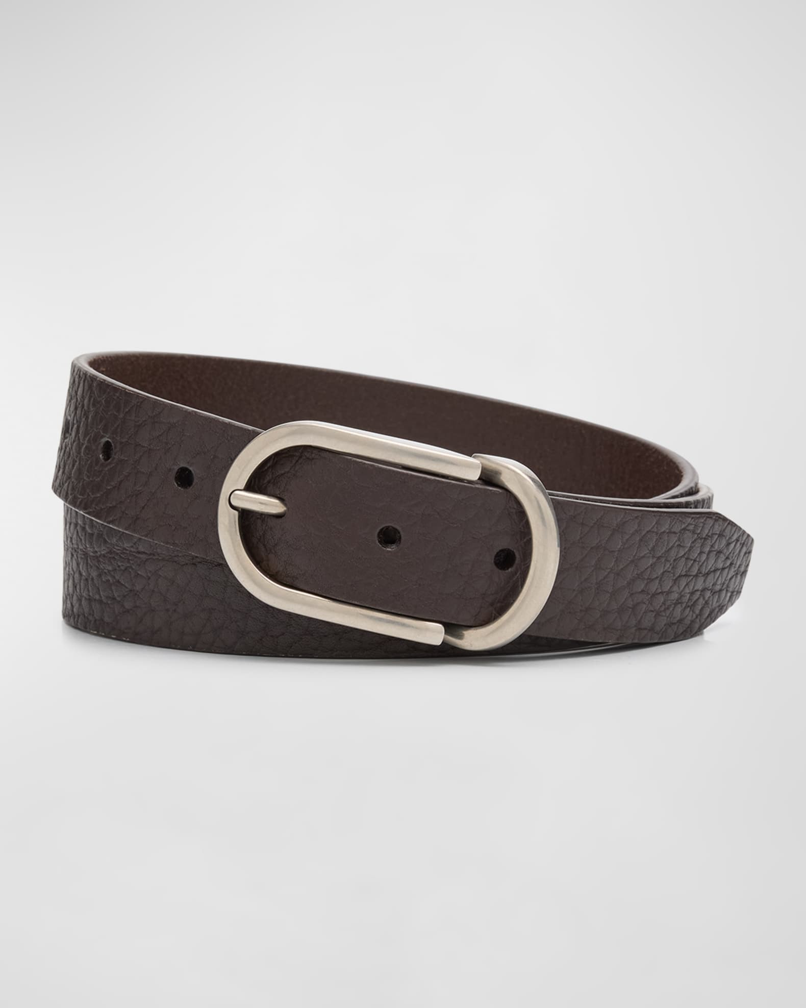 Men's Grained Leather Belt | Neiman Marcus