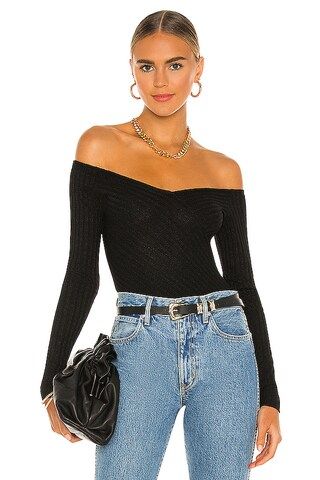 Bardot Off Shoulder Bodysuit in Black from Revolve.com | Revolve Clothing (Global)