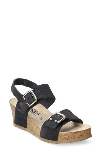 Mephisto Lissandra Platform Wedge Sandal in Deep Blue at Nordstrom Rack, Size 11 | Nordstrom Rack
