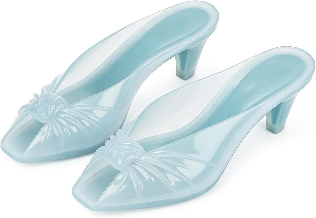 Caradise Jelly Kitten Heel Sandals for Women Jelly Shoes Summer | Amazon (US)