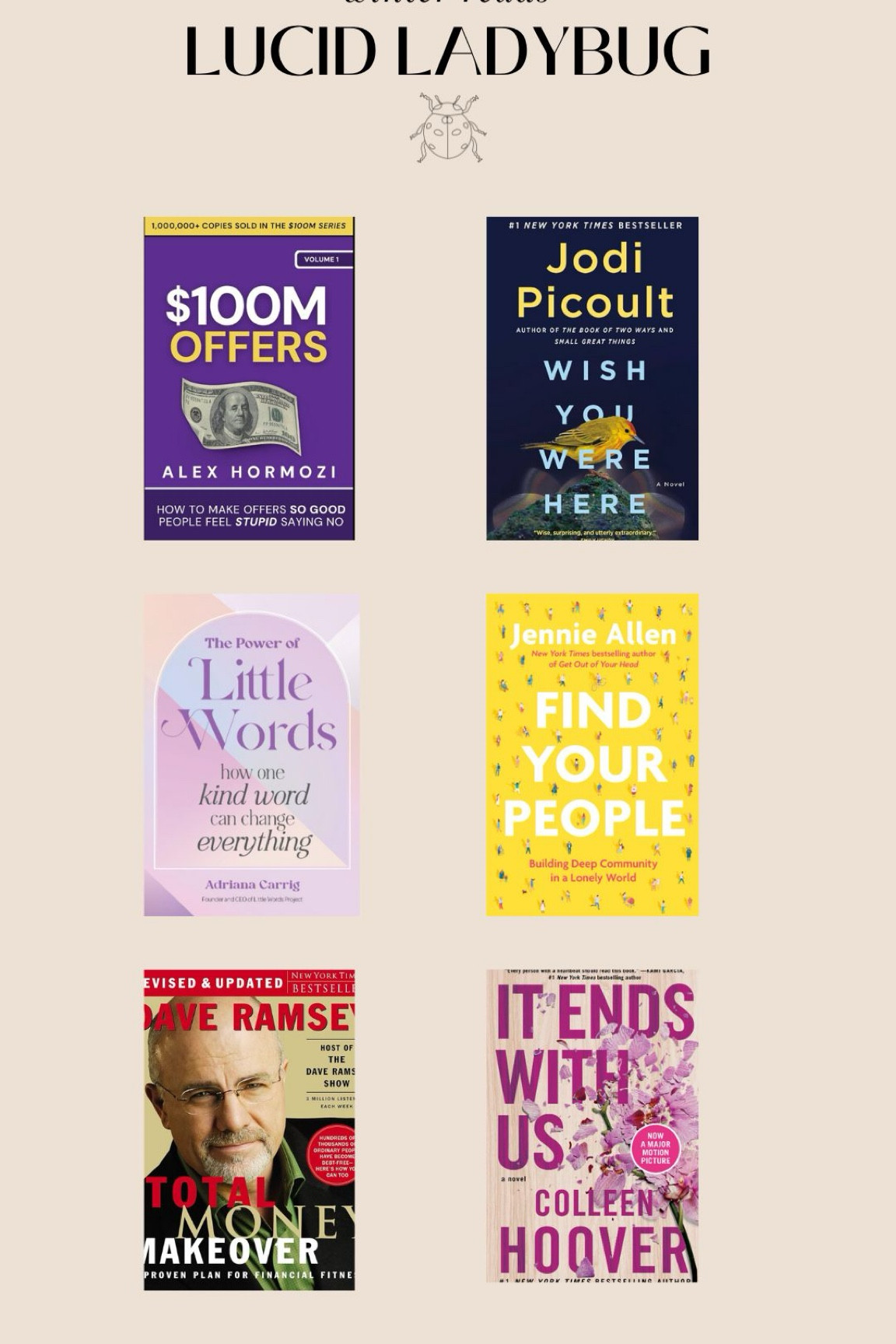 lucid ladybug’s winter reads ✨ #booklist #bookworm #books

#LTKHome #LTKGiftGuide #LTKHoliday