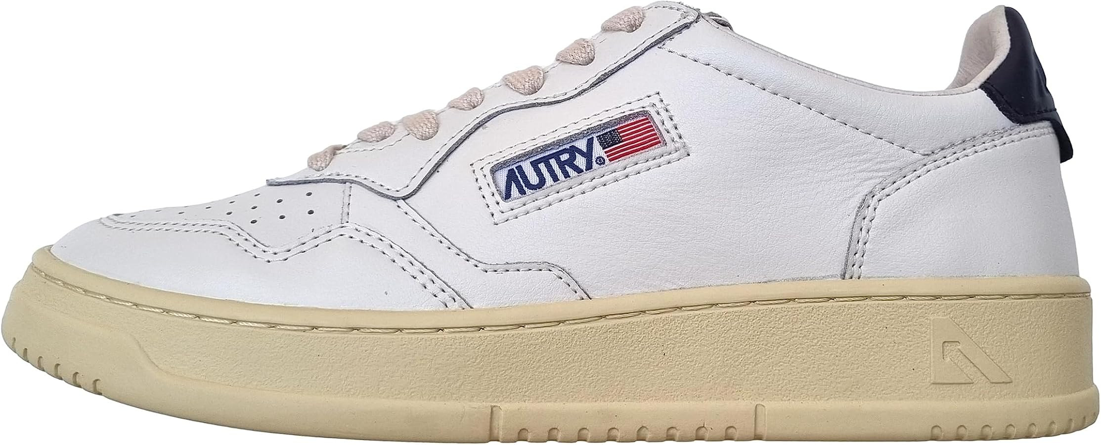 Autry AULM LL22 Women's Leather Sneakers White/Black | Amazon (US)